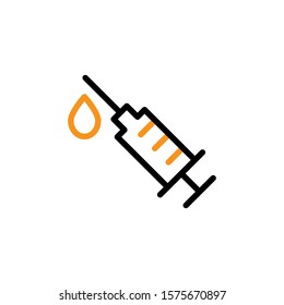 syringe icon design template trendy