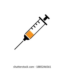 Syringe icon design template vector isolated illustration