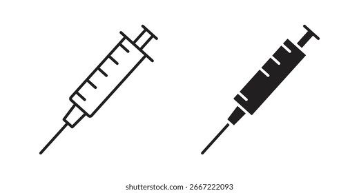 Syringe icon. doodle graphics vectors