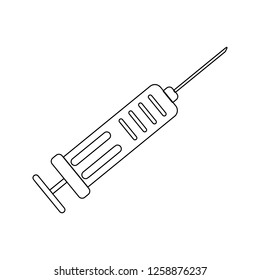 syringe icon. Element of cyber security for mobile concept and web apps icon. Thin line icon for website design and development, app development
