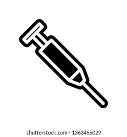 syringe icon. Element of Science for mobile concept and web apps icon. Glyph, flat icon for website design and development, app development