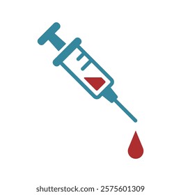 Syringe Icon features a sleek and modern design, perfect for representing healthcare apps, medical supplies, or vaccination campaigns