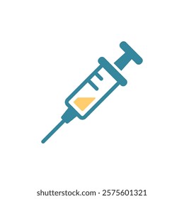 Syringe Icon features a sleek and modern design, perfect for representing healthcare apps, medical supplies, or vaccination campaigns