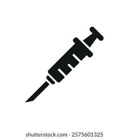 Syringe Icon features a sleek and modern design, perfect for representing healthcare apps, medical supplies, or vaccination campaigns