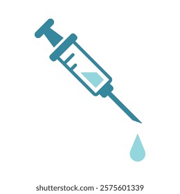 Syringe Icon features a sleek and modern design, perfect for representing healthcare apps, medical supplies, or vaccination campaigns