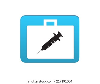 syringe icon in first aid bag