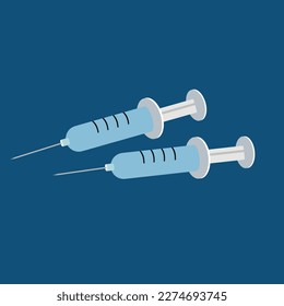Syringe icon. Flat illustration of syringe vector icon for web