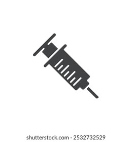 Syringe icon flat and simple set design