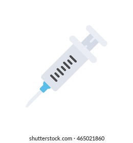 Syringe icon. Flat style