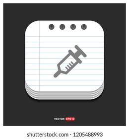 syringe icon - Free vector icon
