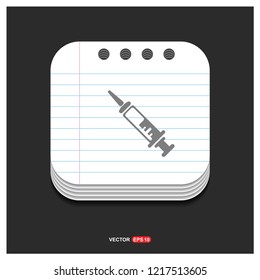 syringe icon - Free vector icon