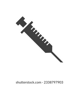 syringe icon of glyph style design vector template