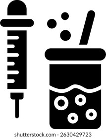 Syringe Icon Glyph Vector Illustration