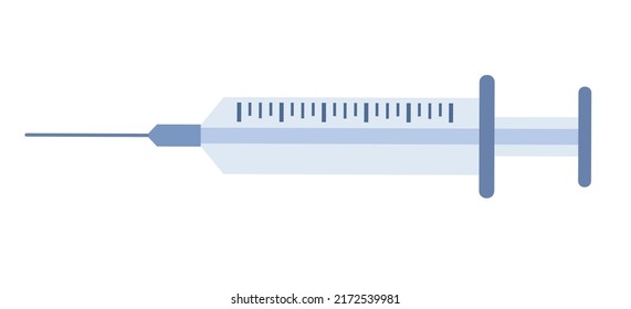 Syringe icon. Healthcare and medical equipment. Vaccination concept. Vector flat illustration 