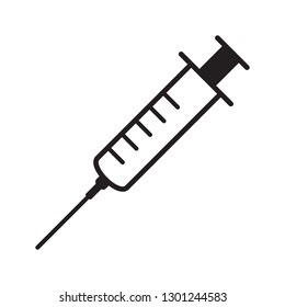 Syringe icon, hypodermic vector icon
