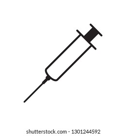 Syringe icon, hypodermic vector icon
