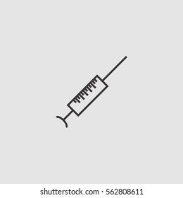 syringe icon illustration isolated vector sign symbol.