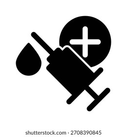 Ícone de seringa ilustração vetor modelo de design