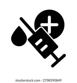 Ícone de seringa ilustração vetor modelo de design
