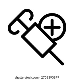 Ícone de seringa ilustração vetor modelo de design