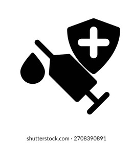 Ícone de seringa ilustração vetor modelo de design