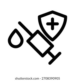 Plantilla de diseño de Vector de ilustración de icono de jeringa