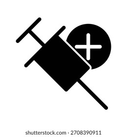 Ícone de seringa ilustração vetor modelo de design