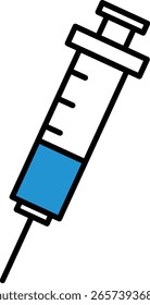 Abbildung des Spritzen-Symbols. Vektorbild. Bequem.