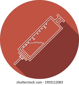 Syringe Icon. Injection, vaccine vector icon. 