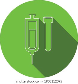 Syringe Icon. Injection, vaccine vector icon. 