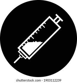 Syringe Icon. Injection, vaccine vector icon. 