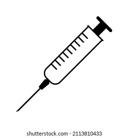 Syringe icon, injection vector icon.