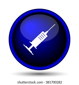 Syringe icon. Internet button on white background. EPS10 vector