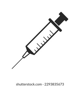 Syringe icon isolate on white background.