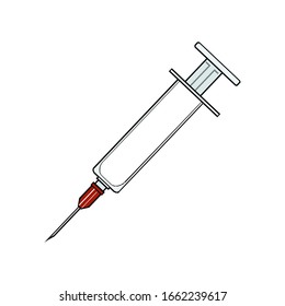 Syringe icon isolated on a white background. EPS10