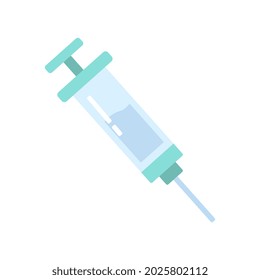 syringe icon. isolated on a white background. suitable for the theme of hospitals, medical devices, vaccines, health etc. flat vector style