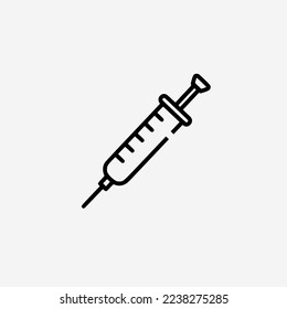 syringe icon isolated on white