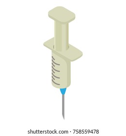 Syringe icon. Isometric illustration of syringe vector icon for web