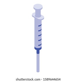 Syringe icon. Isometric of syringe vector icon for web design isolated on white background