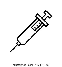 Syringe icon line art