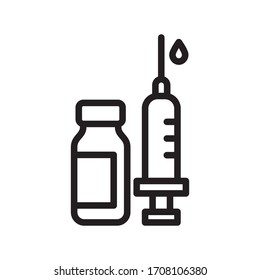 syringe icon line art design