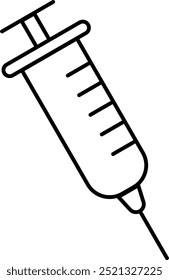 Syringe icon line art illustration