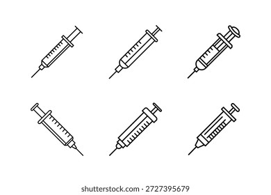 Spritze, Symbol, Linie, Vektorgrafik, einzeln