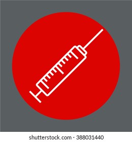 Syringe Icon Line Design