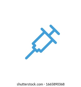 Syringe icon. Line design template. Vector illustration