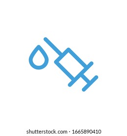 Syringe icon. Line design template. Vector illustration