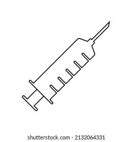 Syringe icon in line style