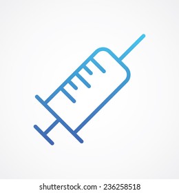 Syringe icon in line style