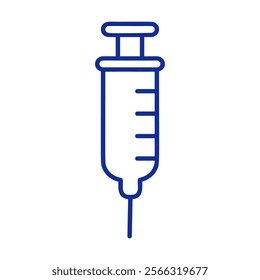 Syringe Icon in Line Style. Vector illustration