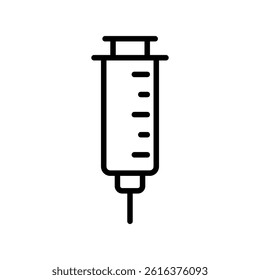 Syringe icon line vector design in trendy style